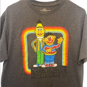 Gray Bert and Ernie Sesame Street shirt